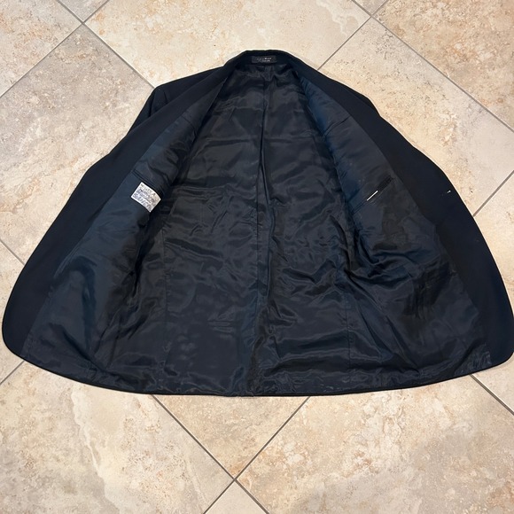 Pronto Uomo Blazer Mens 42R Black 2 Button Cashmere Sport Coat Jacket Preppy - Picture 3 of 10